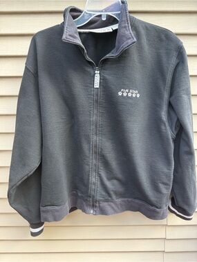 Five Star Black Full-Zip Hoodie Jacket Size L